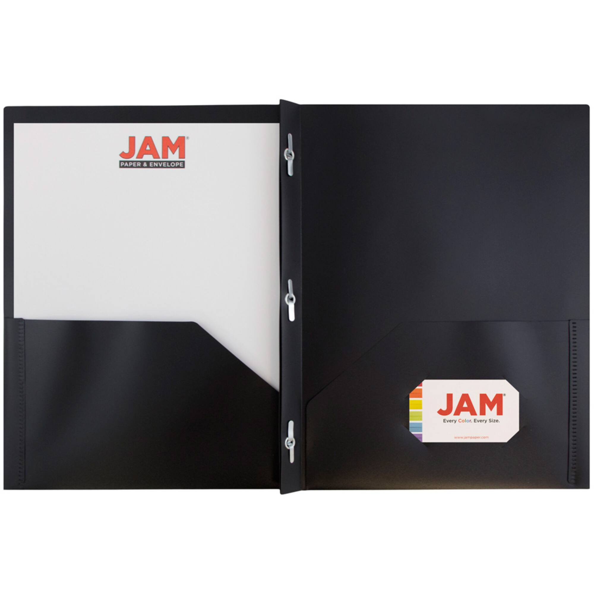 JAM Paper 9.5" x 11" Plastic 2 Pocket School POP Folders with Clasps